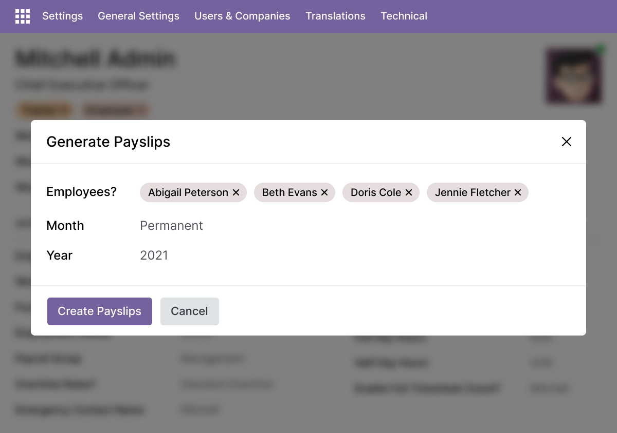 Automated Payroll & Payslip Generation