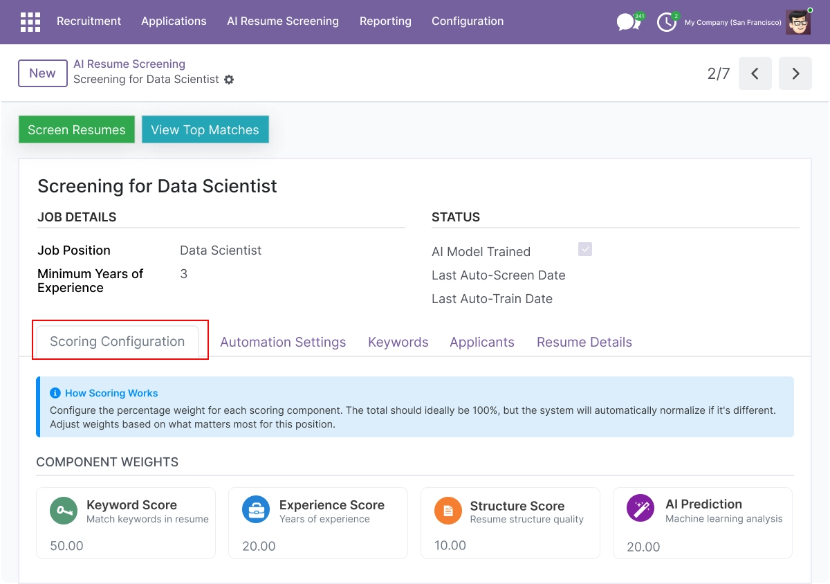 AI-Powered Resume Scoring