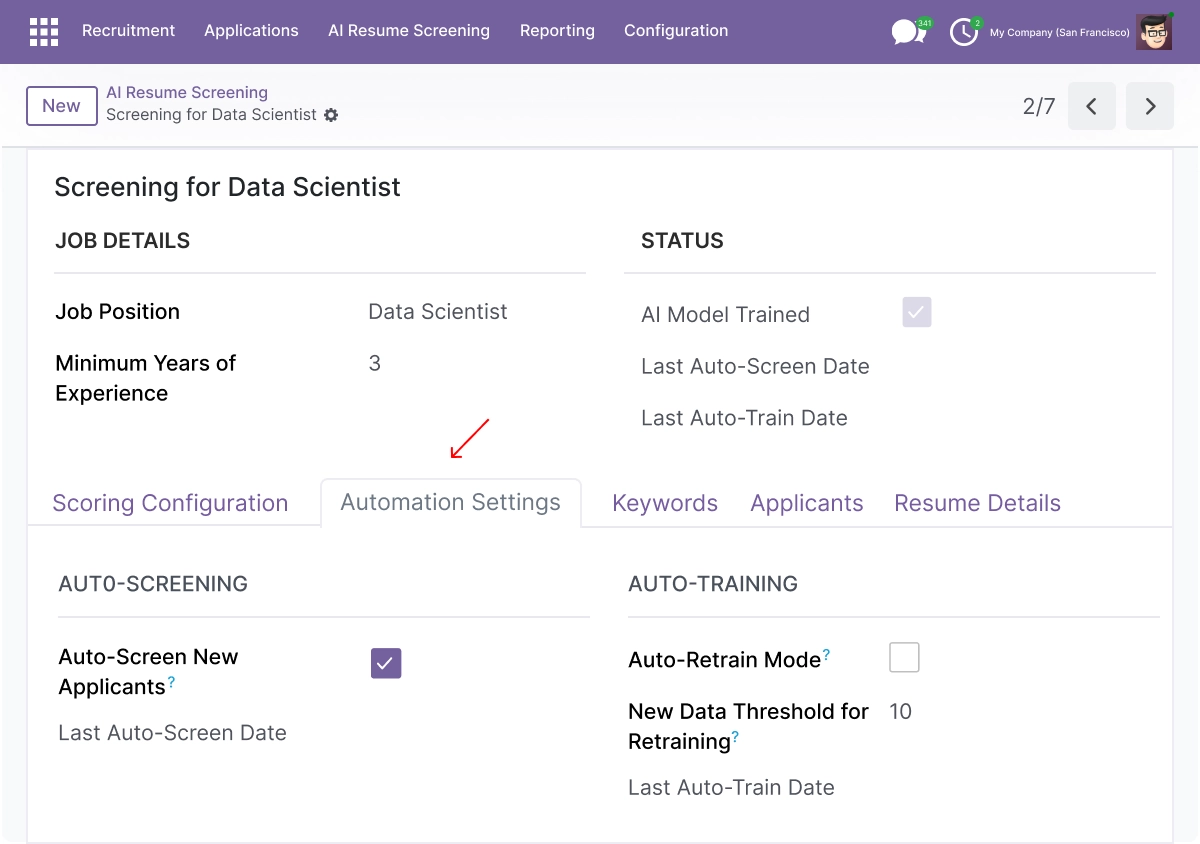 Automated Screening Workflows