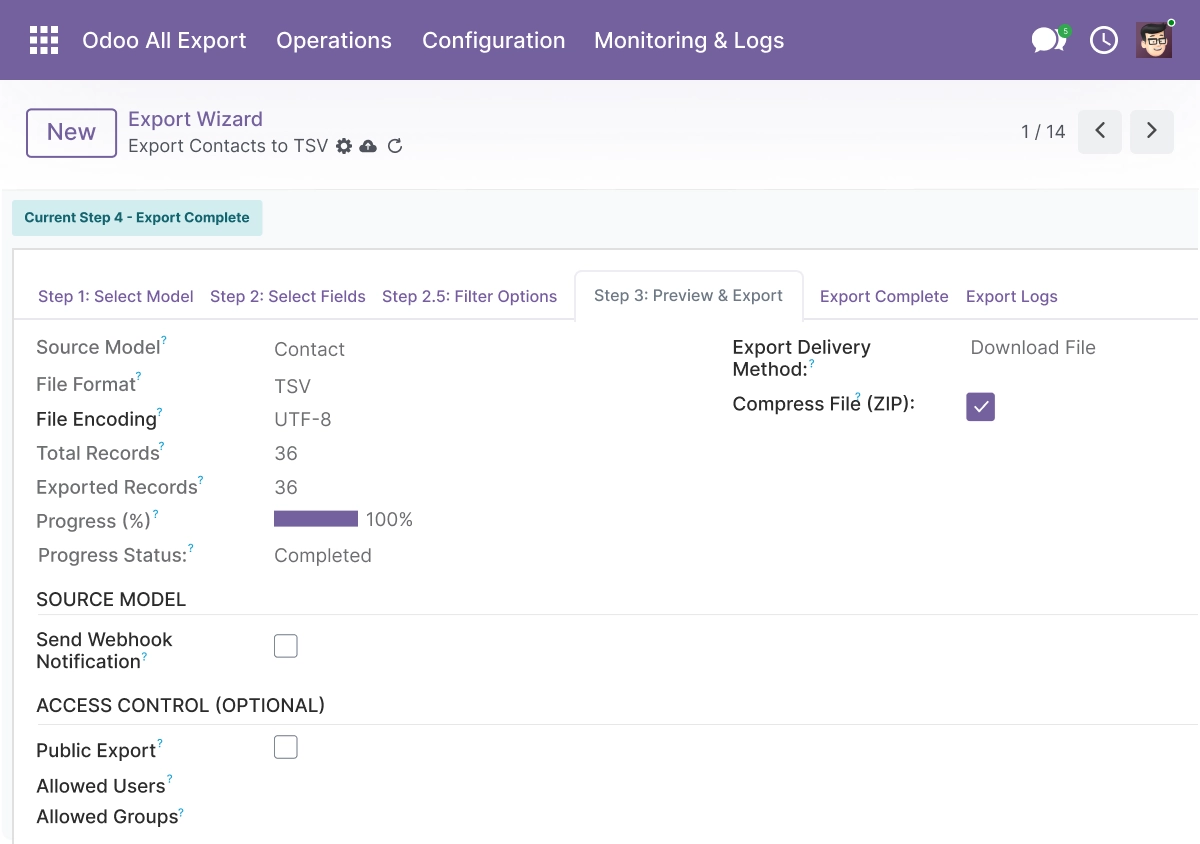 Batch Exports and File Compression