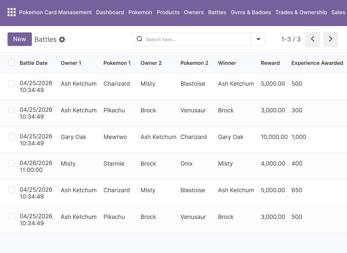 Battle Management & Stats Tracking