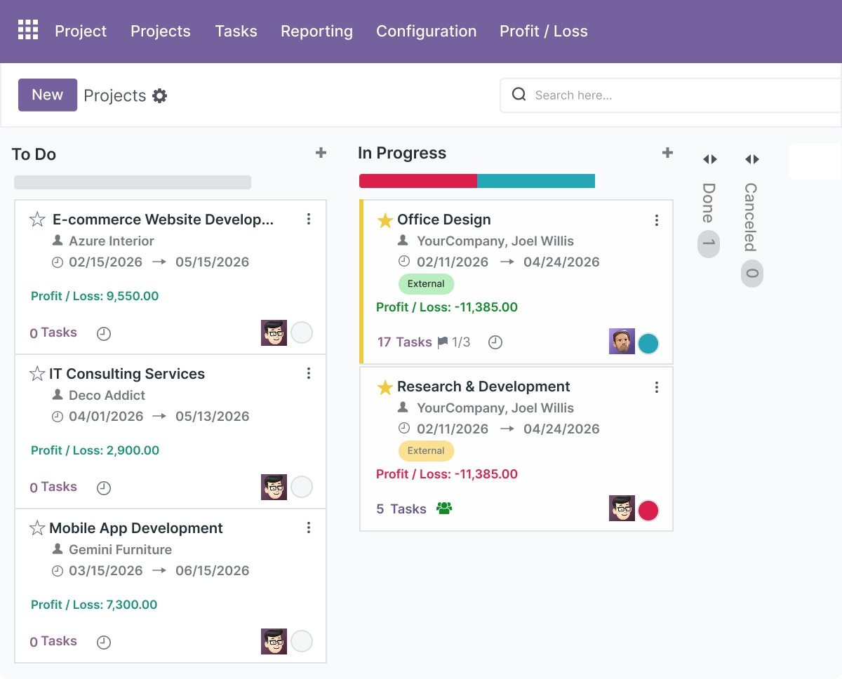 Kanban View & Project Views