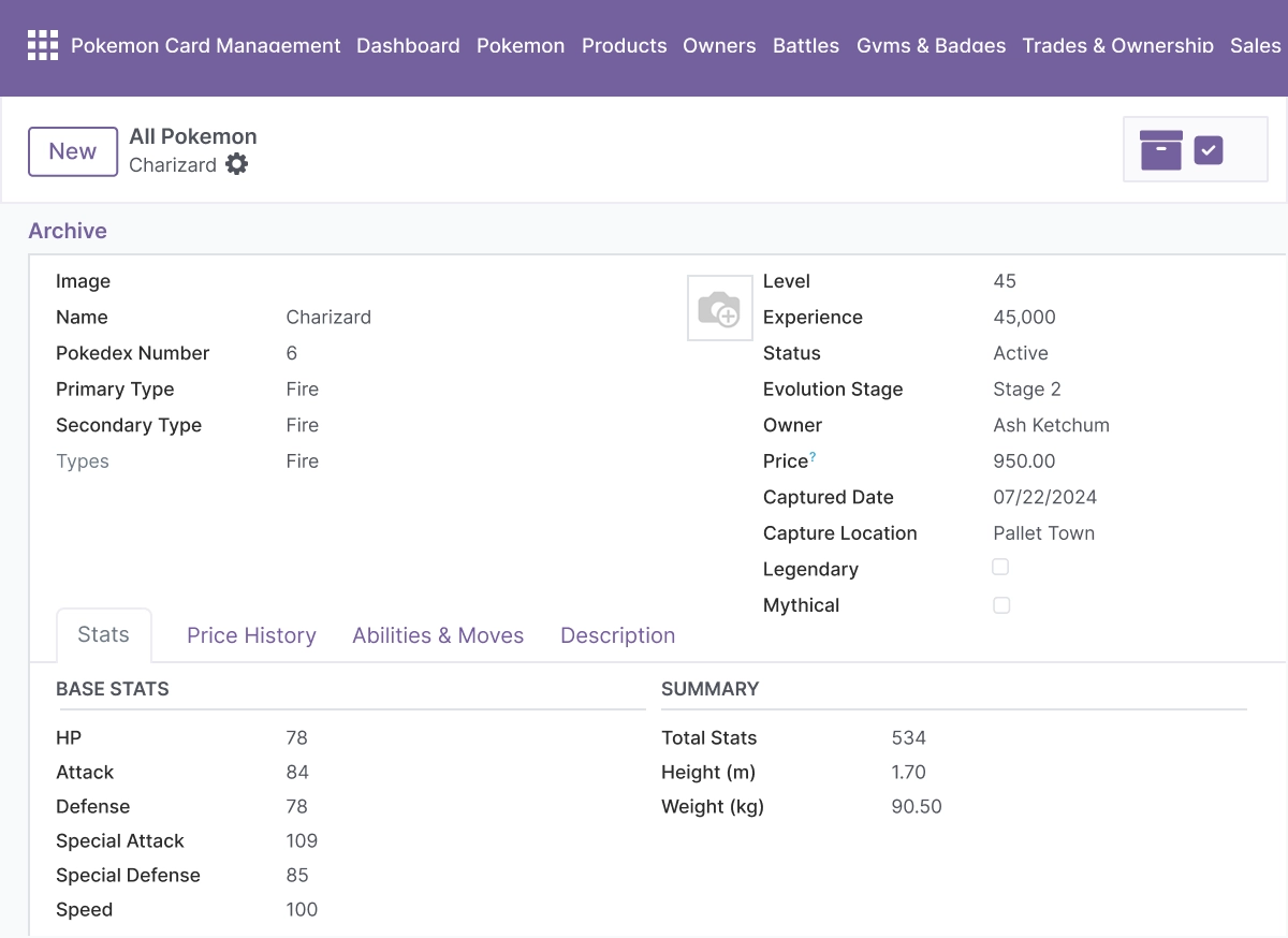 Pokémon Registration & Core Records
