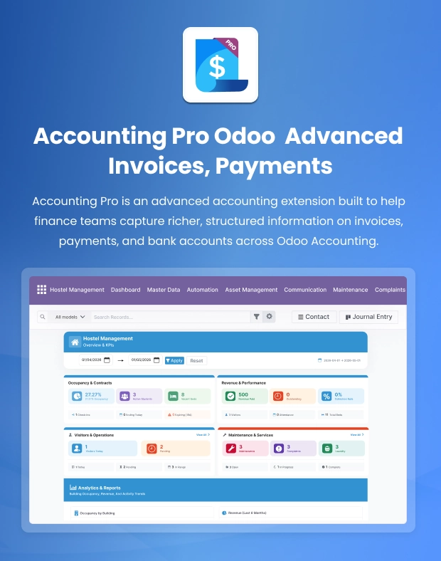 Accounting Pro for Odoo Invoices, Payments & Bank Accounts