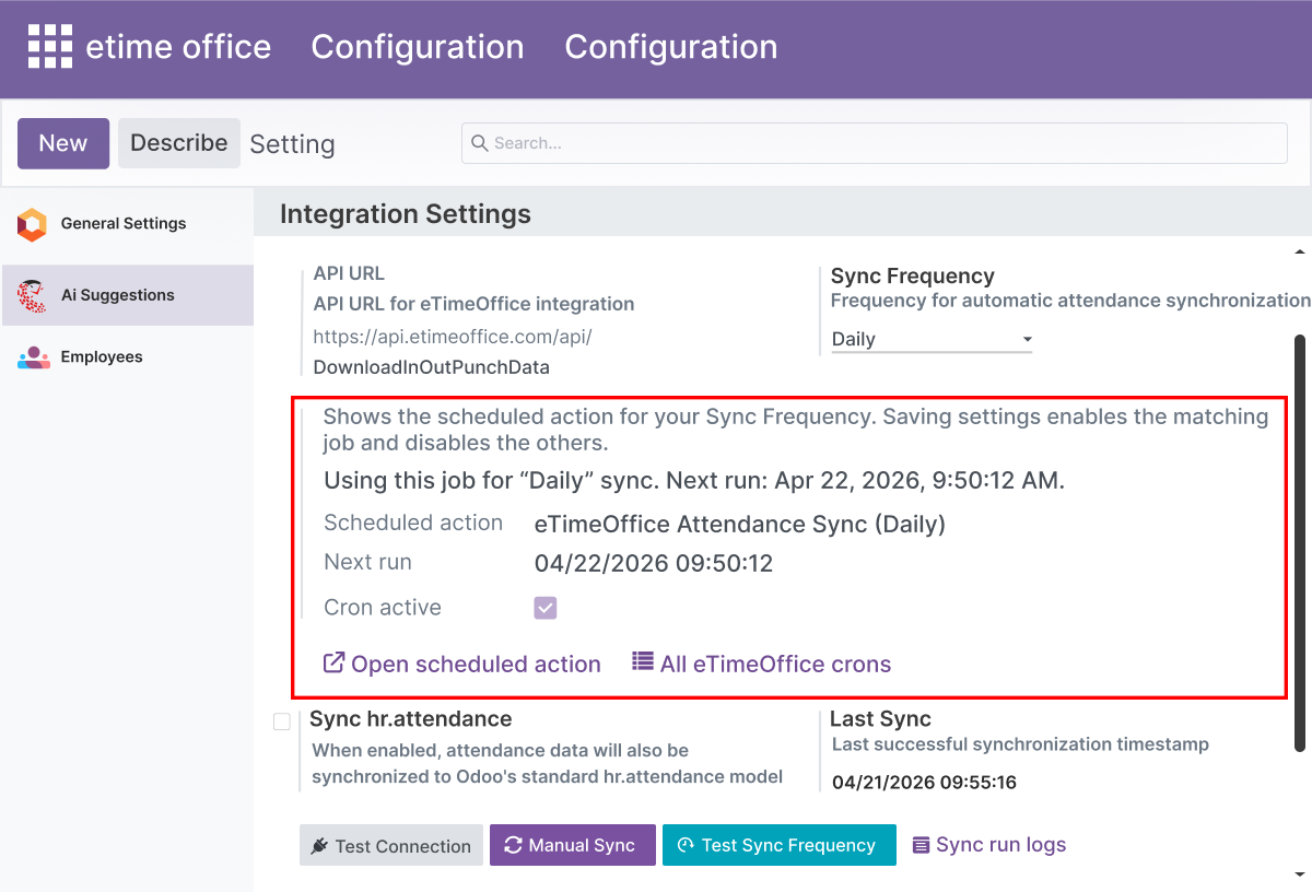 Flexible Sync Frequency Scheduling
