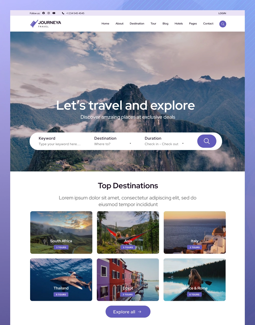 Journeya — HTML Template for Travel, Tourism & Hospitality Brands,Journeya — Figma UI Kit for Travel, Tourism & Hospitality Brands,Journeya — Next.js Template for Travel Agencies, Tours & Vacation Booking