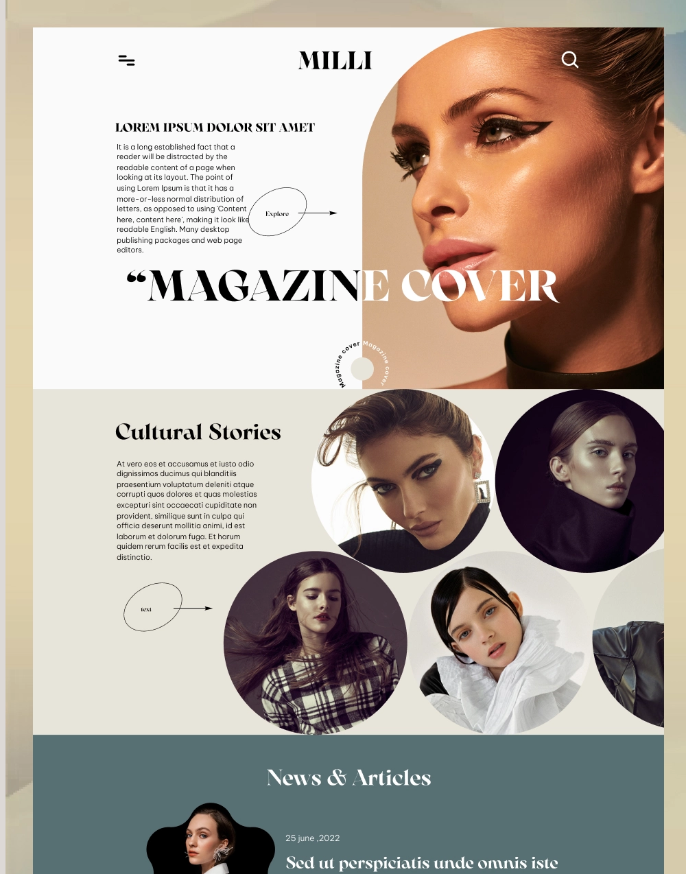 MILLI — Magazine & News Figma UI Kit (36 Screens) | WebbyCrown