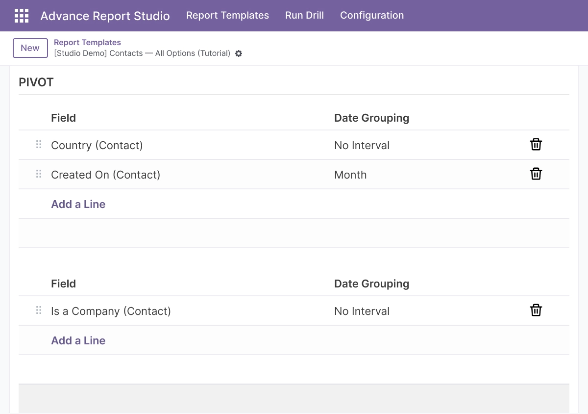 Pivot & List Runtime Reports
