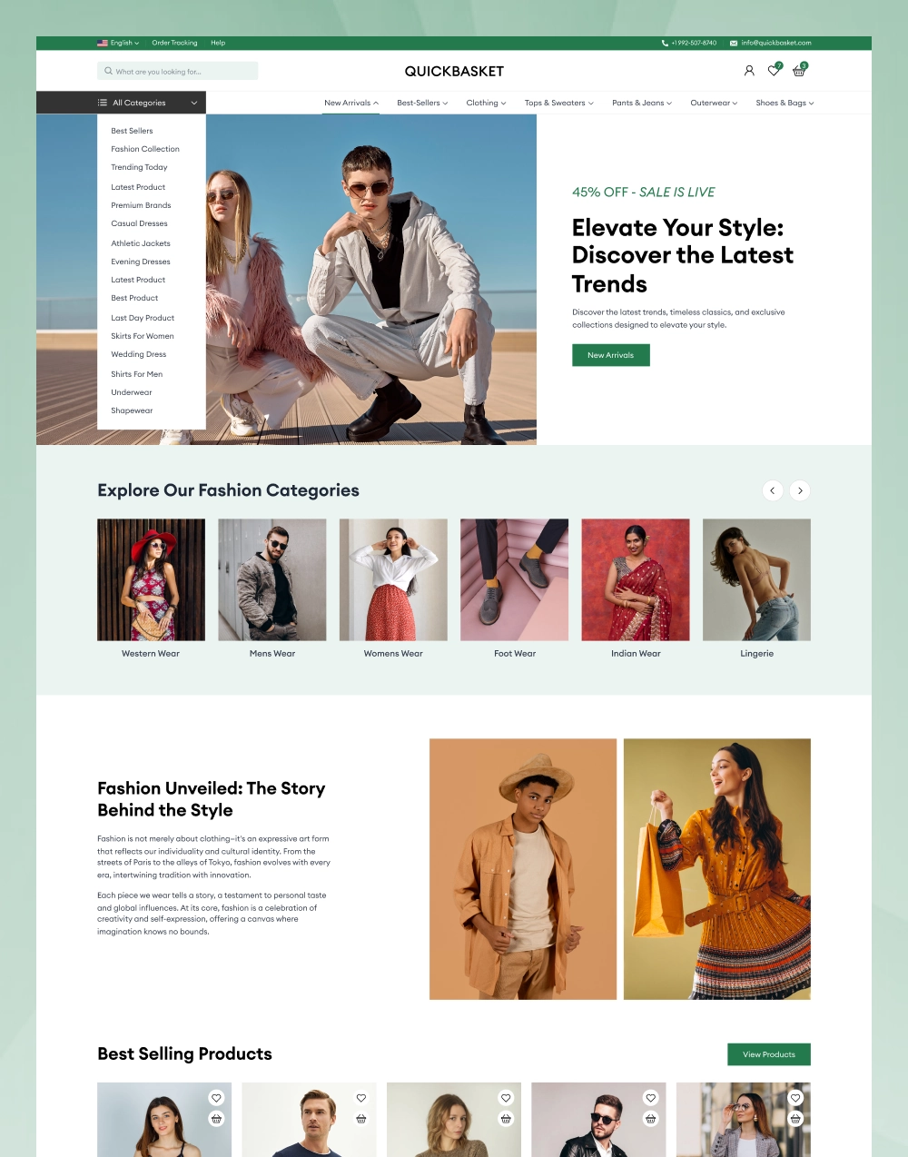 QuickBasket — HTML Template for Fashion & E-commerce Brands,QuickBasket — Figma UI Kit for Fashion & E-commerce Brands