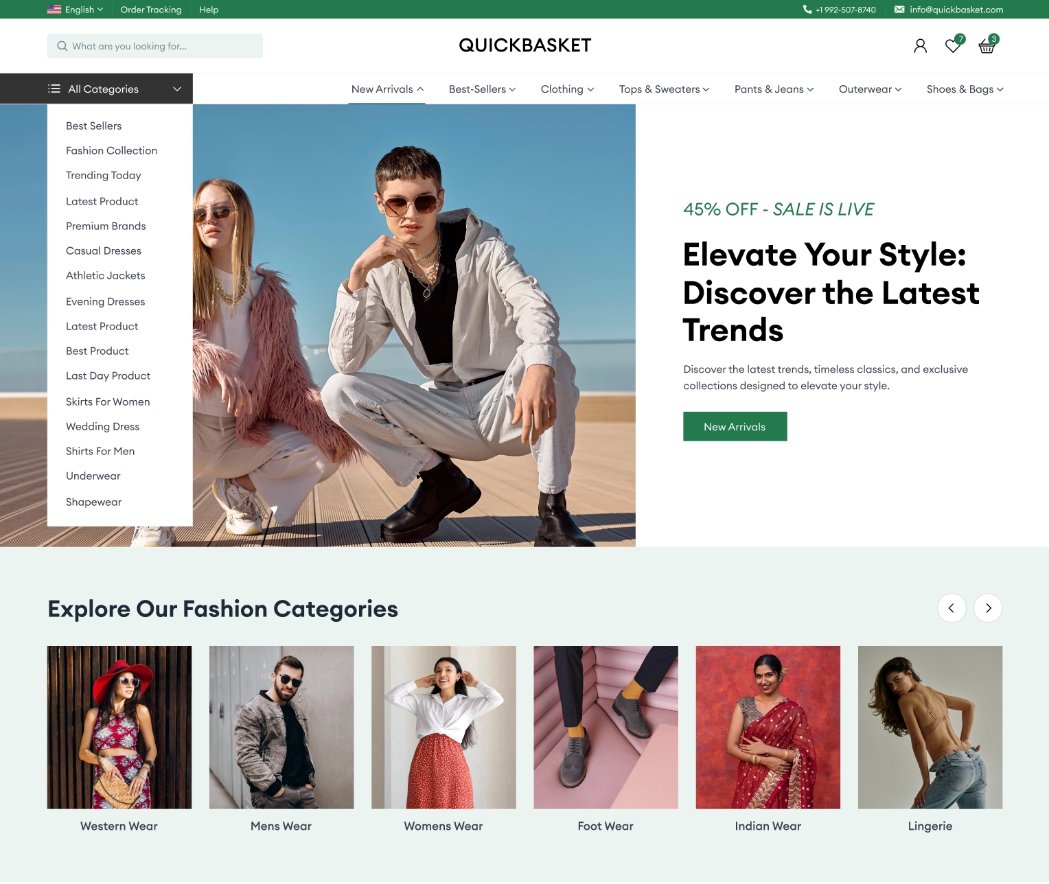 QuickBasket — HTML Template for Fashion & E-commerce Brands,QuickBasket — Figma UI Kit for Fashion & E-commerce Brands