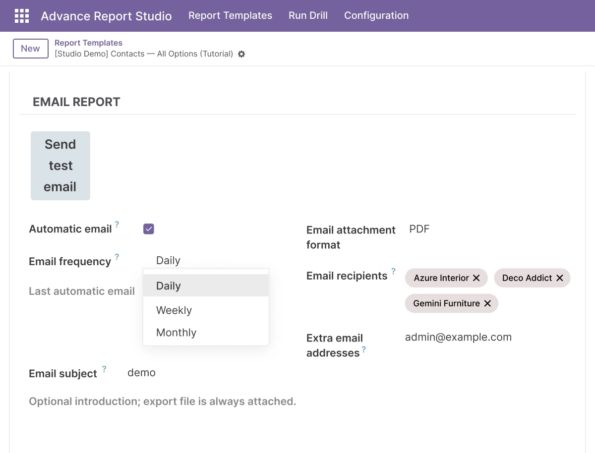 Scheduled Reports & Email Delivery