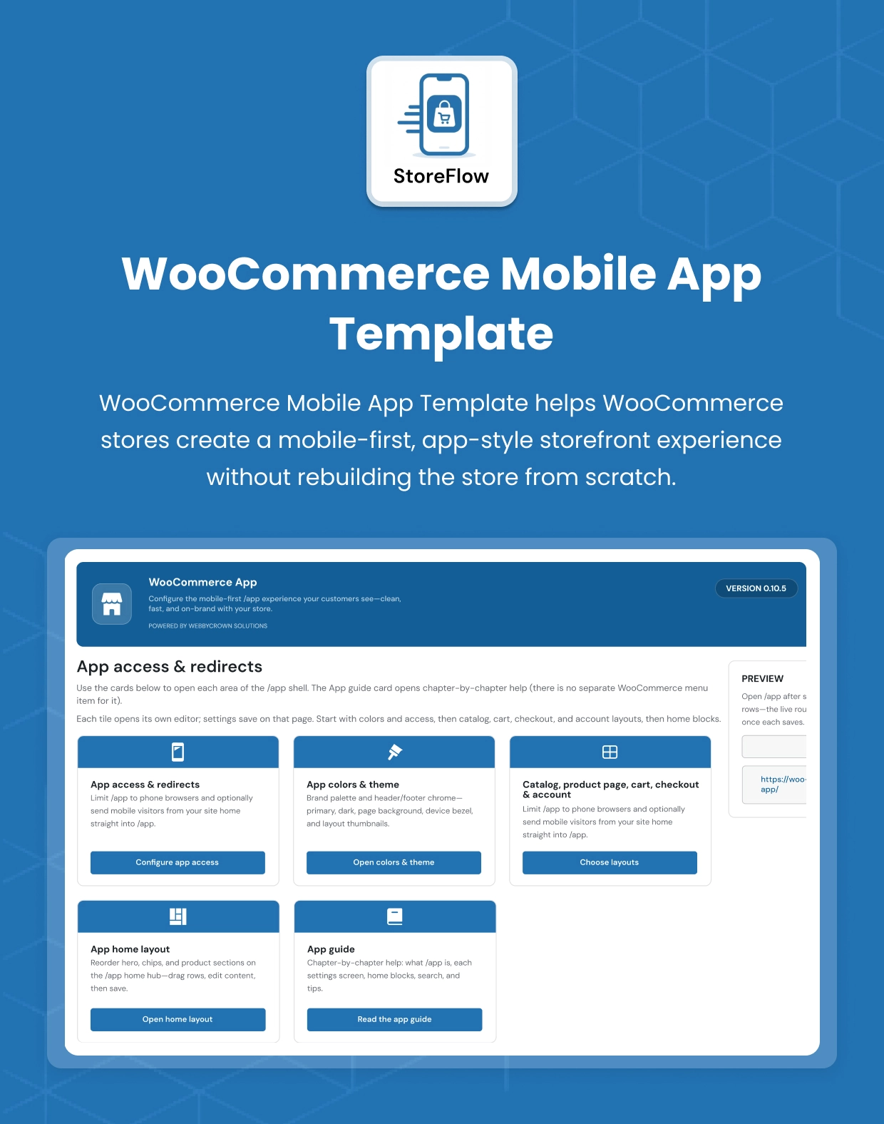 WooCommerce Mobile App Template product preview