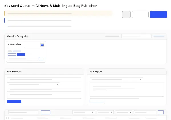 AI Keyword Queue Manager